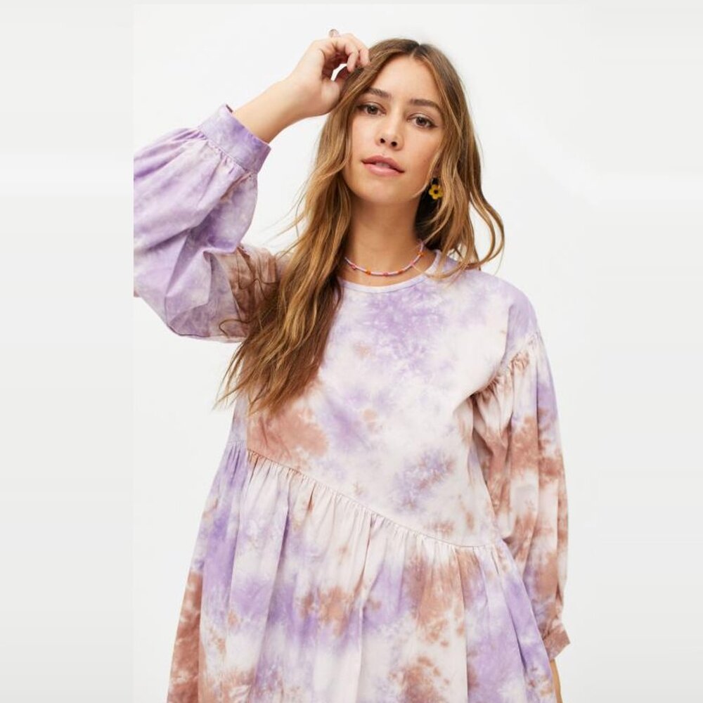 NWT New $245 Urban Outfitters Et Tigre Jayme Tie Dye Oversized Dress Size XL